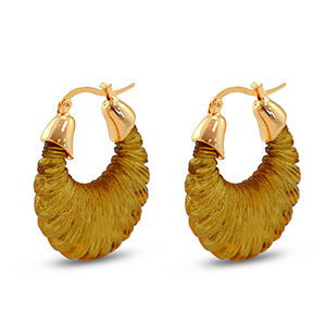 Trendy Resin Ohrringe Oval Gold-transparent golden brown
