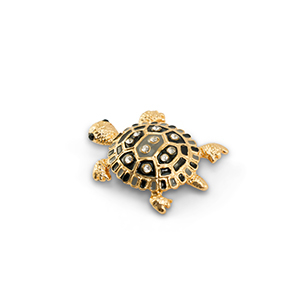 Broschen Schildkr&ouml;te Gold-black-grey