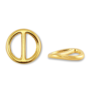 Metall Schieber DQ Rund Gold (Nickelfrei)