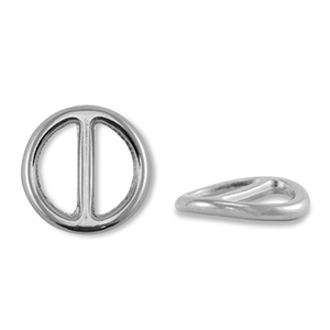 Metall Schieber DQ Rund Antik silber (Nickelfrei)