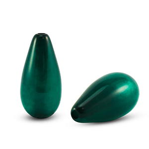 Polaris Elements Perlen tropfenform Polmo Dark eden green