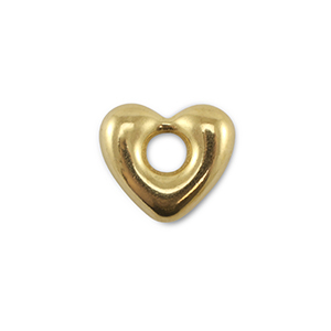 Stainless Steel - Rostfrei Stahl Schmuckzubeh&ouml;r Herz Gold