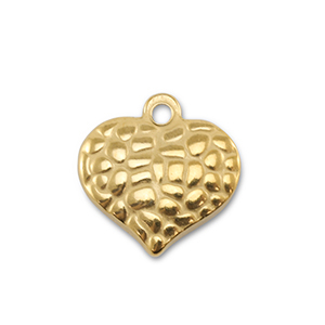 Stainless Steel - Rostfrei Stahl Anh&auml;nger Herz Gold