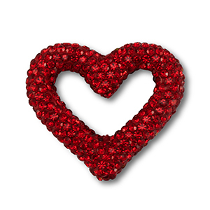 Bohemian-Perlen Herz Red