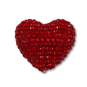 Bohemian-Perlen Herz Red