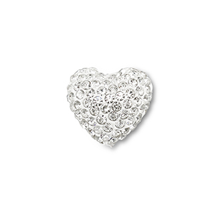 Bohemian-Perlen Herz Silver