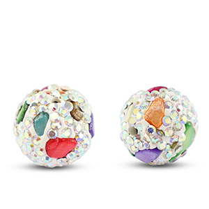 Bohemian-Perlen Rund Multicolor light