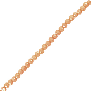 Top Glas Facett Perlen 4x3mm rondellen Coral peach