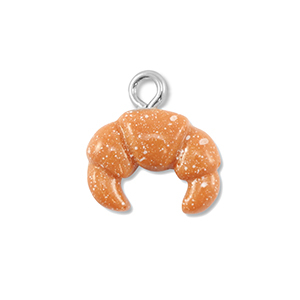 Resin Anh&auml;nger Croissant Brown