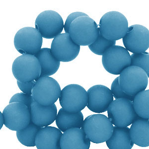 6 mm Acrylperlen Azure blue