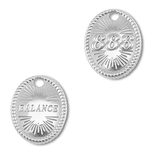 BY31&reg; Stainless Steel - Rostfrei Stahl Anh&auml;nger Engelszahlen 888 / Balance Silver