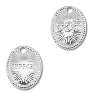 BY31&reg; Stainless Steel - Rostfrei Stahl Anh&auml;nger Engelszahlen 333 / Support Silver