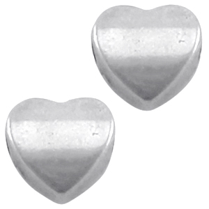 Herz 8mm DQ Metall Antik silber (Nickelfrei)