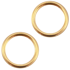 DQ Metall geschlossene Ring 13.5mm Gold (Nickelfrei)