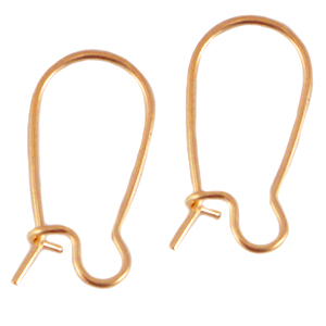 DQ Metall Ohrringe 18mm Rosegold (Nickelfrei)