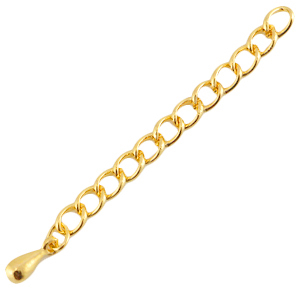 DQ Metall Verl&auml;ngerungskette Gold (Nickelfrei)