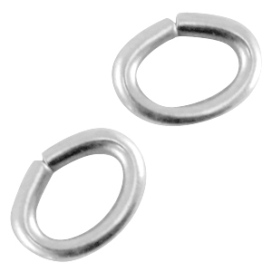 DQ Metall Bindering Oval Antik silber (Nickelfrei)