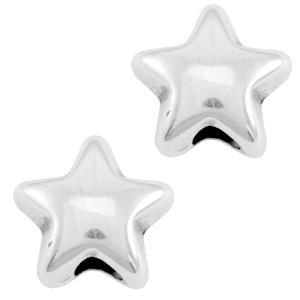 DQ Metall Perlen Stern Antik silber (Nickelfrei)