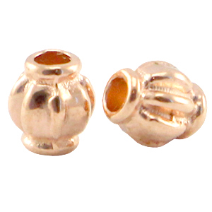 DQ Metall Perlen 4x3.5mm Rosegold (Nickelfrei)