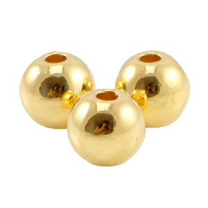 DQ Metall Perlen 6mm Gold (Nickelfrei)