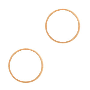 Metall Anh&auml;nger DQ Zwischenst&uuml;ck Zirkel 14mm Rosegold (Nickelfrei)