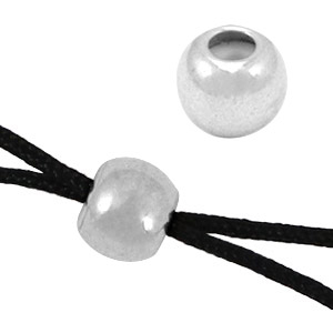 Smart-Stopperperlen Metall DQ 5mm Antik silber (nickelfrei)