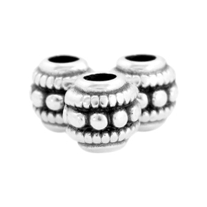 Metall Perlen DQ deco 6mm Antik silber (Nickelfrei)