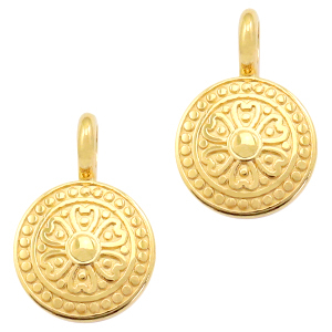 Metall Anh&auml;nger DQ Mandala Gold (Nickelfrei)