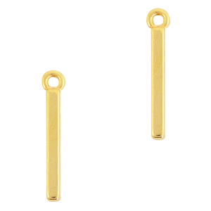Metall Anh&auml;nger DQ Bar Gold (Nickelfrei)