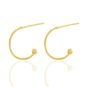 Metall Zubeh&ouml;r DQ Creolen 15mm Gold (Nickelfrei)