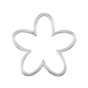 Metall Anh&auml;nger DQ Anh&auml;nger / Zwischenst&uuml;ck Blume Antik silber (Nickelfrei)