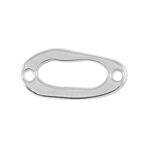 Metall Anh&auml;nger DQ Zwischenst&uuml;ck oval Antik silber (Nickelfrei)