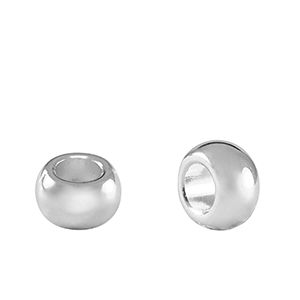 Metall Perlen DQ Rondellen 7mm Antik silber (Nickelfrei)