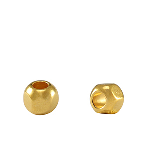 Metall Perlen DQ Hexagon Gold (Nickelfrei)