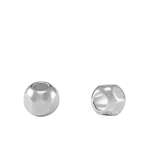 Metall Perlen DQ Hexagon Antik silber (Nickelfrei)