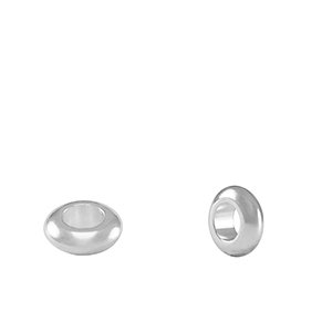 Metall Perlen DQ Spacer Ringe 5mm Antik silber (Nickelfrei)