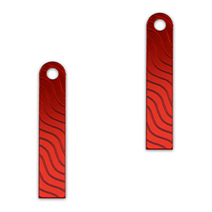 Statement-Anh&auml;nger Bar Welle Metallic red