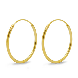 Metall Zubeh&ouml;r DQ Ohrringe Creolen 26mm Gold (Nickelfrei)