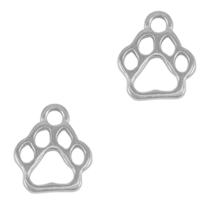 Metall Anh&auml;nger DQ Hund Pfote Antik silber (Nickelfrei)