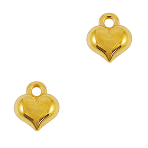Metall Anh&auml;nger DQ Herz Gold (Nickelfrei)