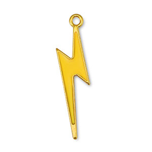 Metall Anh&auml;nger DQ Blitz Yellow-Gold (Nickelfrei)
