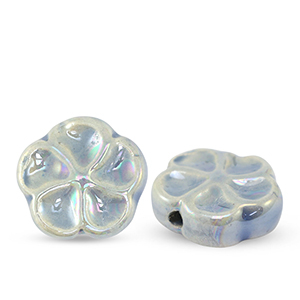 Perlen Keramik Blume Blue