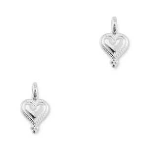 Metall Anh&auml;nger DQ Herz Antik silber (Nickelfrei)