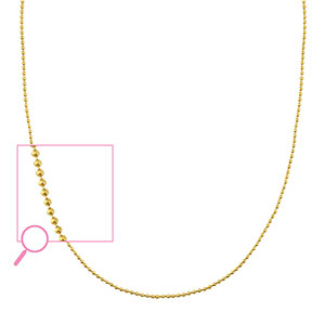 Ketten aus Stainless Steel - Rostfreiem Stahl Ballchain Mix&Match Gold