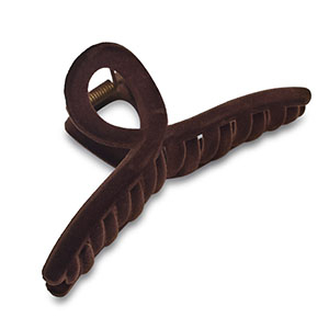 Haarschmuck hair clamp Samt-Optik Dark brown