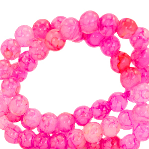 4 mm Glasperlen meliert Pink
