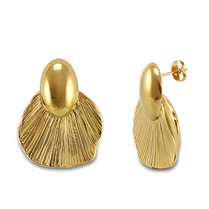 Ohrringe / Ohrstecker aus Stainless Steel - Rostfreiem Stahl Gold