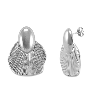 Ohrringe / Ohrstecker aus Stainless Steel - Rostfreiem Stahl Silver