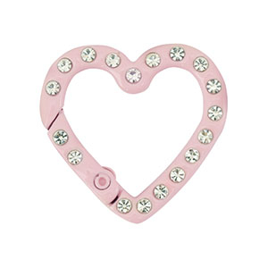 Farbiges Zubeh&ouml;r Schl&uuml;ssel Anh&auml;nger Herz Light pink