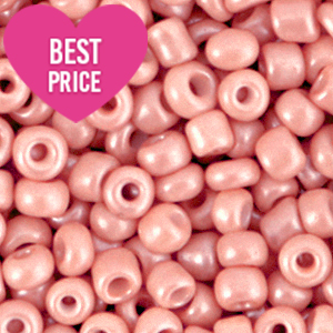 Glasperlen Rocailles 6/0 (4mm) Vintage pink